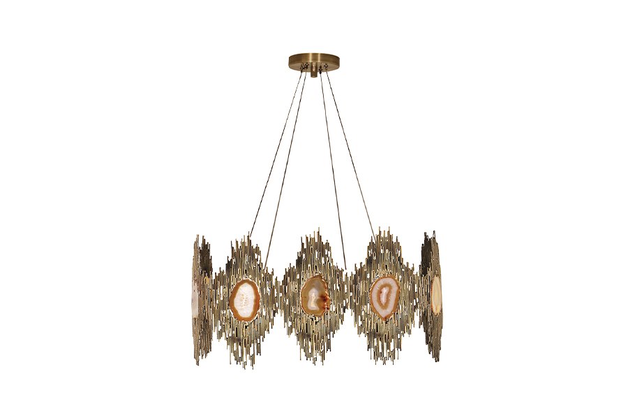 Vivre Chandelier - With Unique Agate Stones