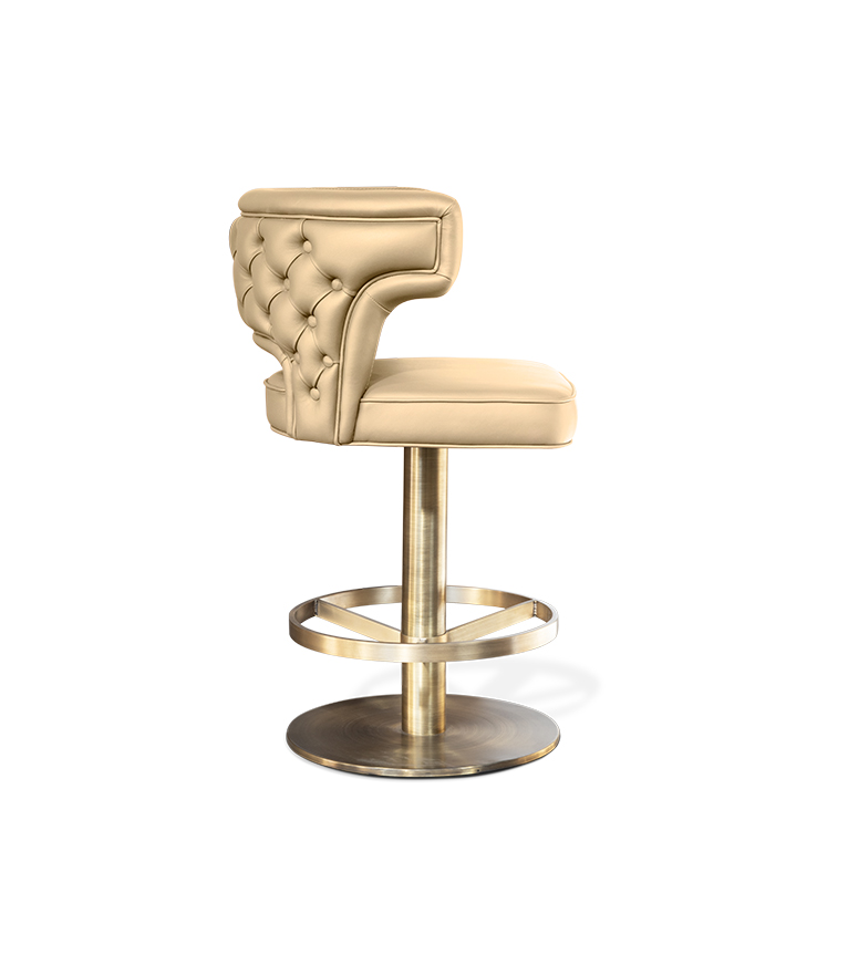 Kansas II Counter Stool - Upholstered In Synthetic Leather - Home'Society