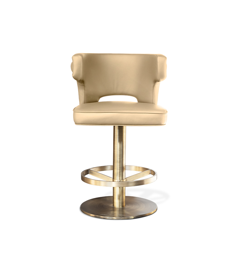 Kansas II Counter Stool - Upholstered In Synthetic Leather - Home'Society