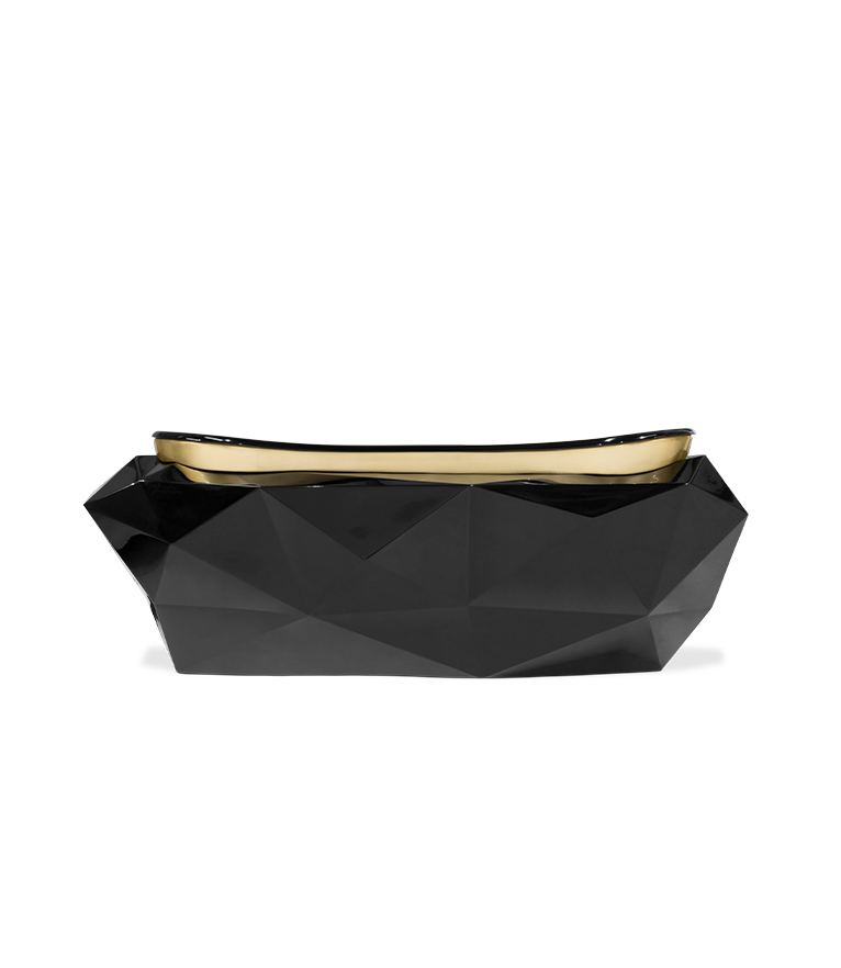 Diamond Bathtub - High Gloss Black Varnish Modern Design - Home'Society