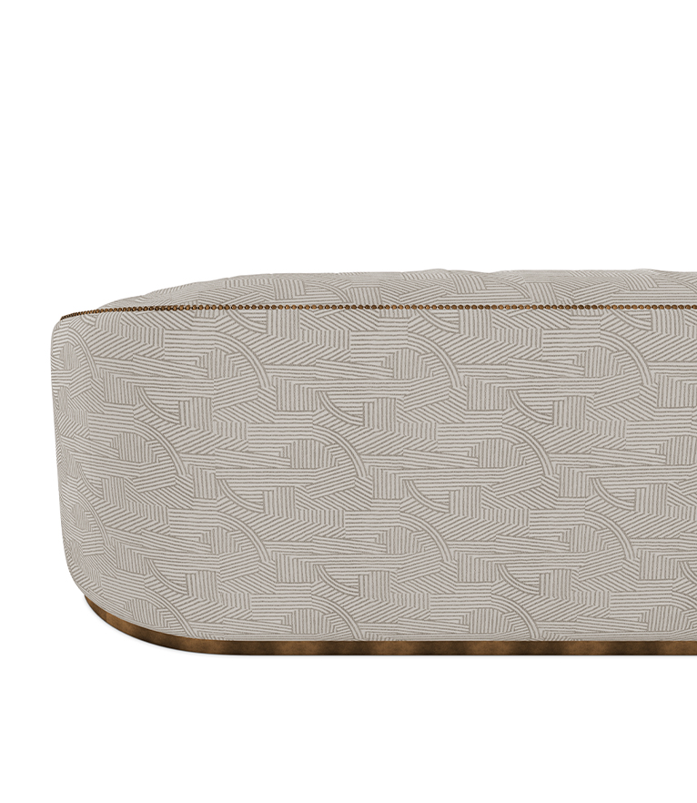 Wales Sofa -  Velvet Upholstered Curved with Nailhead Trim - Home'Society