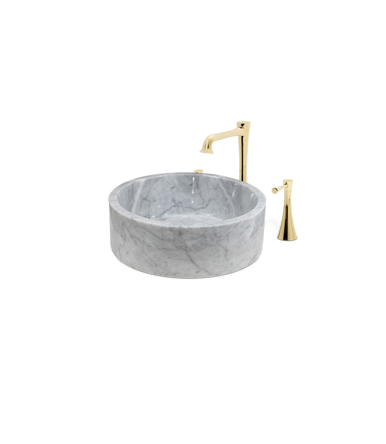 Koi Sink - Round in Nero Marquina, Carrara or Estremoz Marble - Home'Society