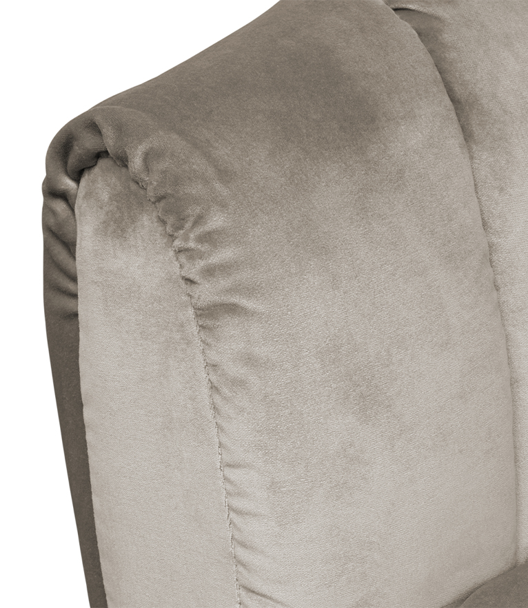 Oreas Armchair - Fully Upholstered Grey Velvet Channel-Tufted - Home'Society