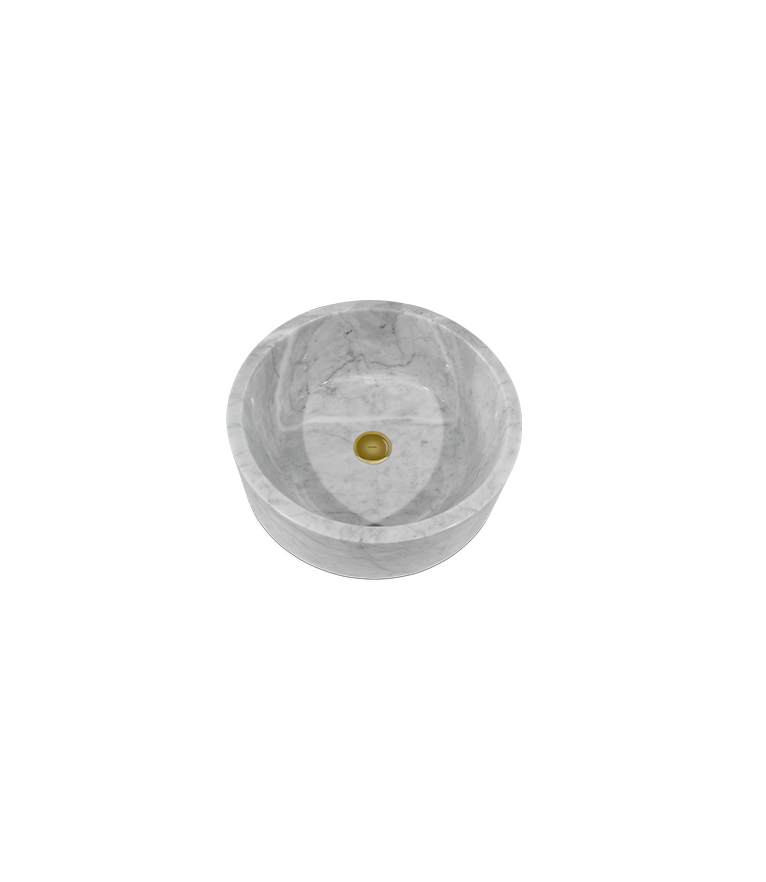 Koi Sink - Round in Nero Marquina, Carrara or Estremoz Marble - Home'Society