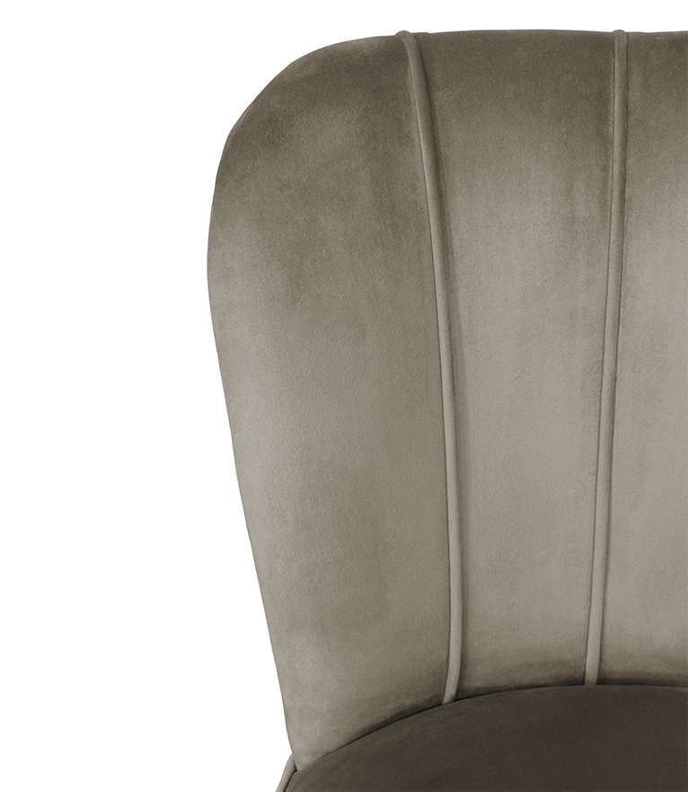Dalyan II Counter Stool - With A Modern Design Upholstered In Velvet - Home'Society