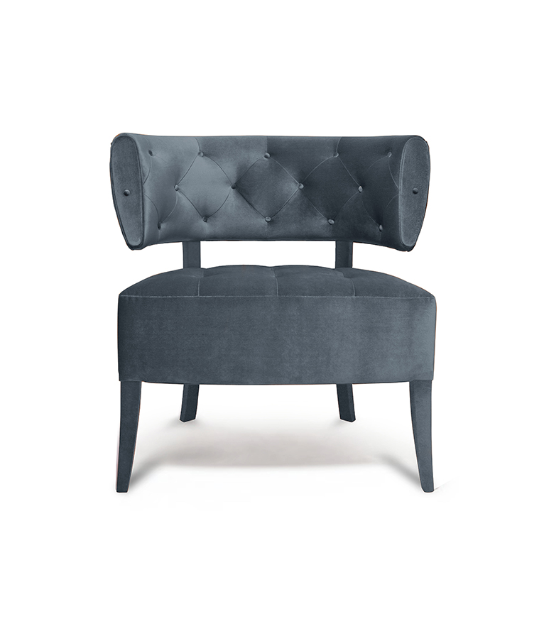 Zulu Armchair - Fully Upholsetered in Velvet Modern Contemporary Seating - Home'Society