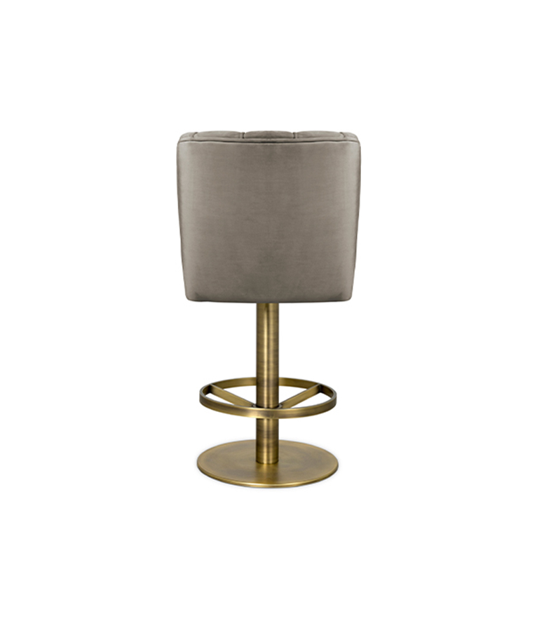 Dalyan II Counter Stool - With A Modern Design Upholstered In Velvet - Home'Society