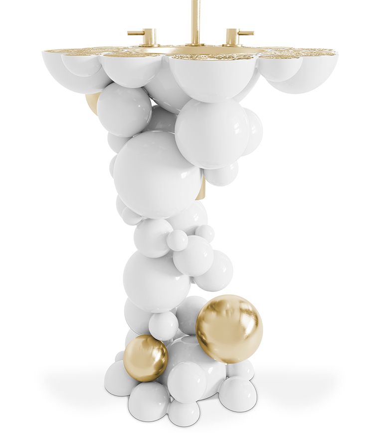 Newton Pedestal Sink - The Physics-Defying in Casted Metal Wonder - Home'Society