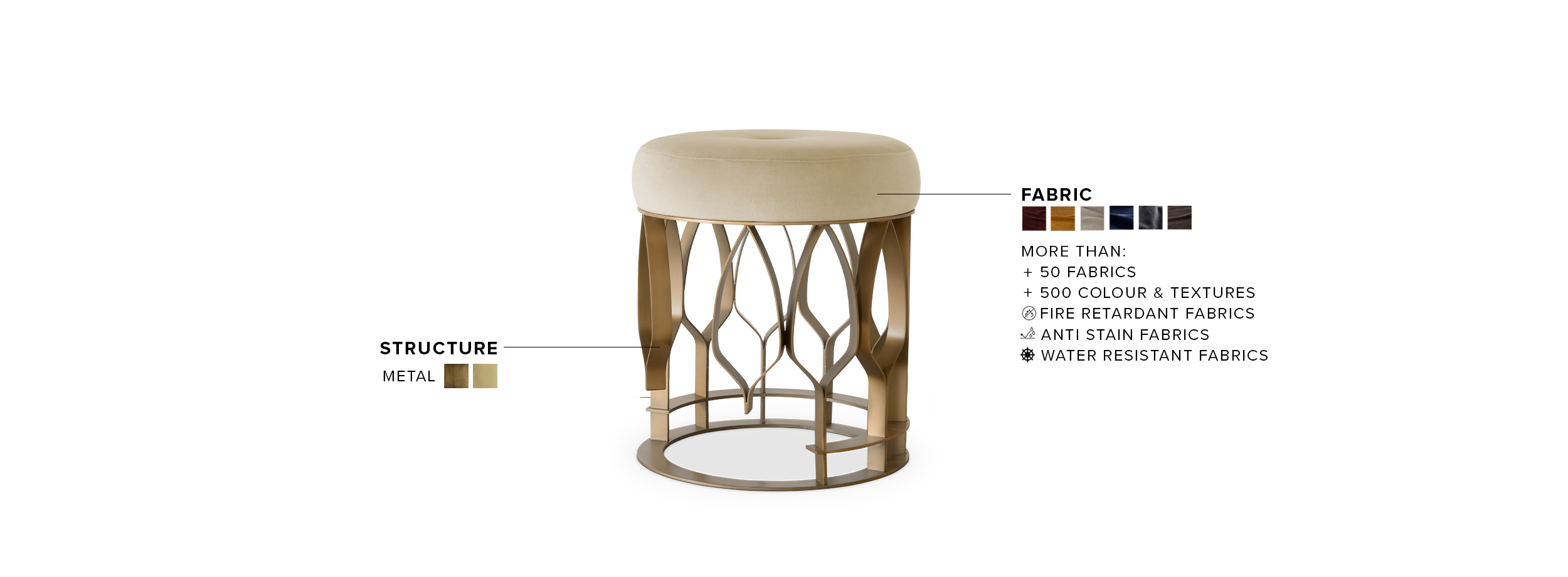 Mecca Stool - A Luxurious Seating Inspired by Tradition - Home'Society