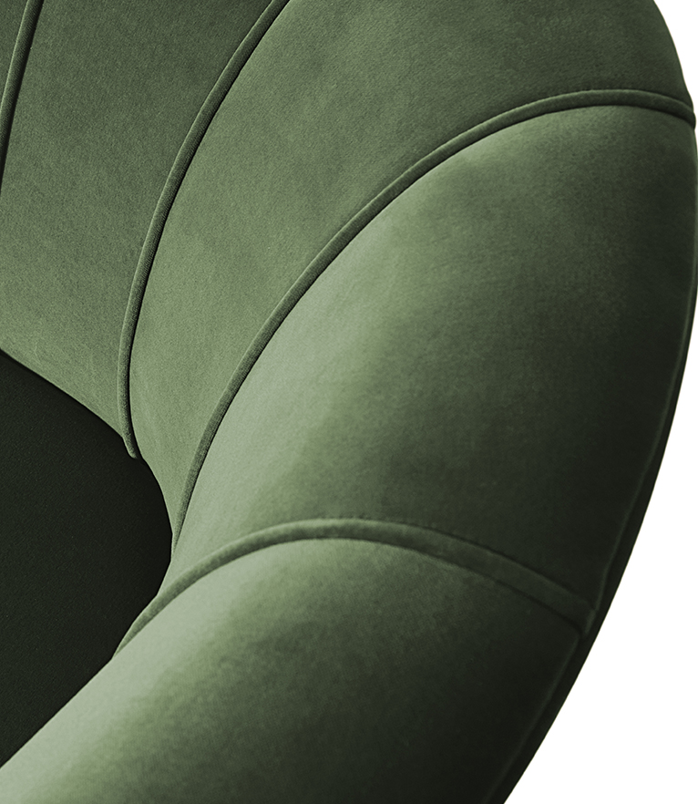 Andes Armchair - with Aged Brass Legs Modern Midcentury - Home'Society