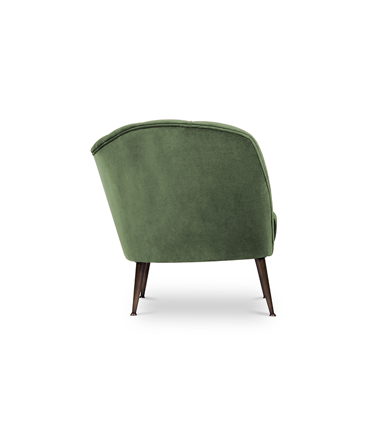Andes Armchair - with Aged Brass Legs Modern Midcentury - Home'Society