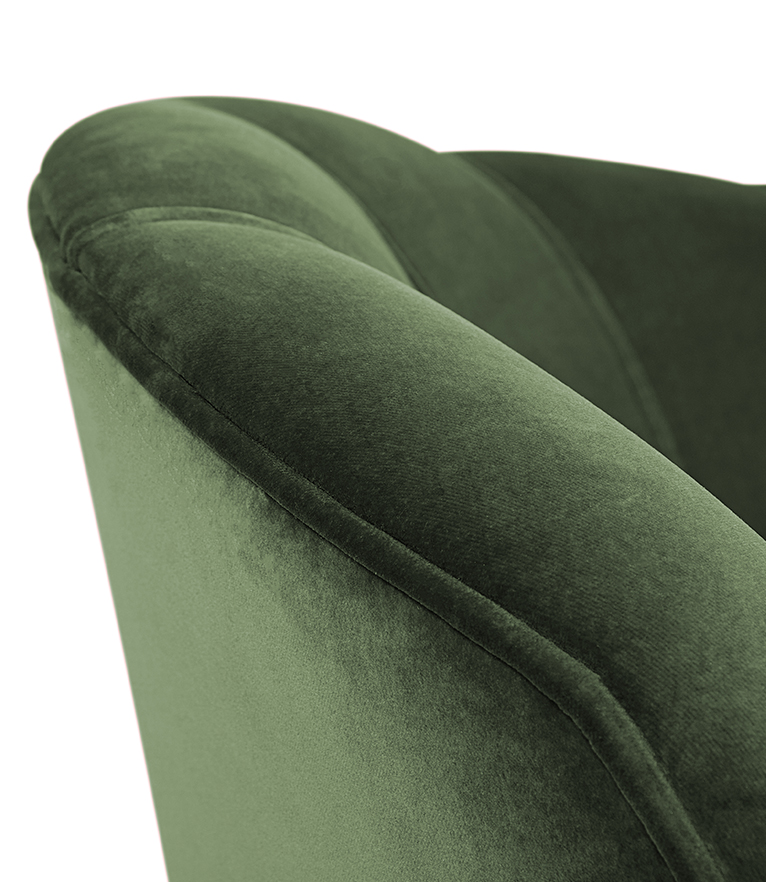 Andes Armchair - with Aged Brass Legs Modern Midcentury - Home'Society