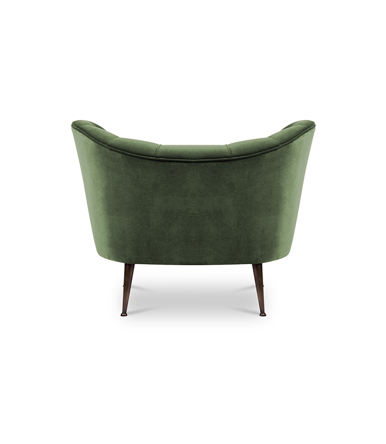 Andes Armchair - with Aged Brass Legs Modern Midcentury - Home'Society