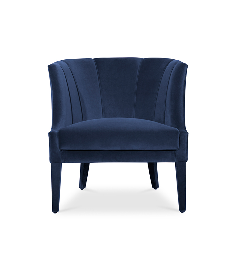 Begonia Armchair - Fully Velvet Upholstered Modern Contemporary - Home'Society