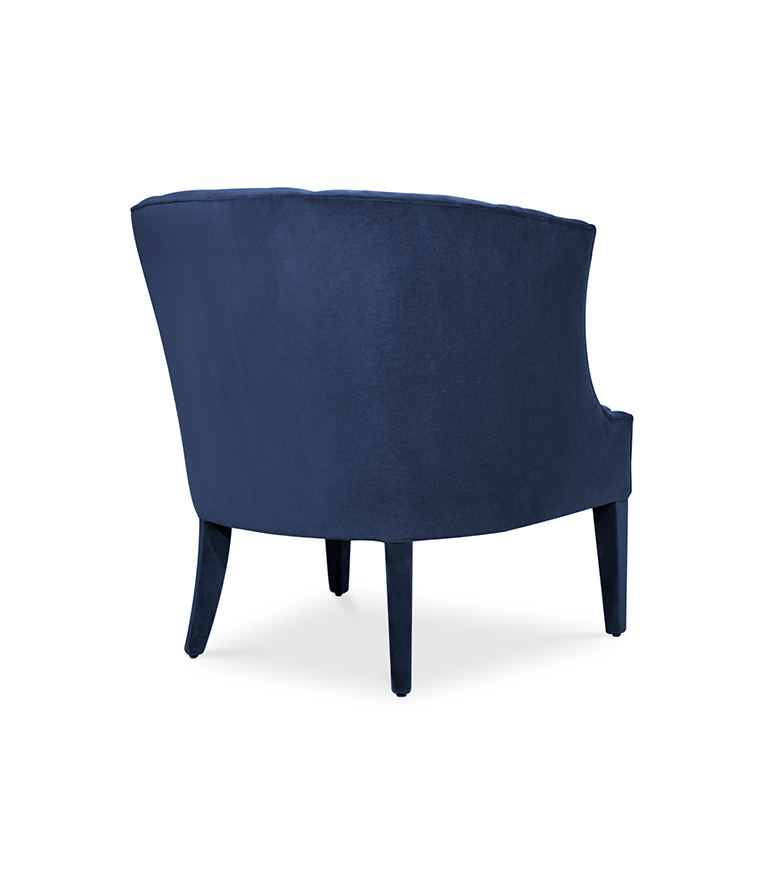 Begonia Armchair - Fully Velvet Upholstered Modern Contemporary - Home'Society