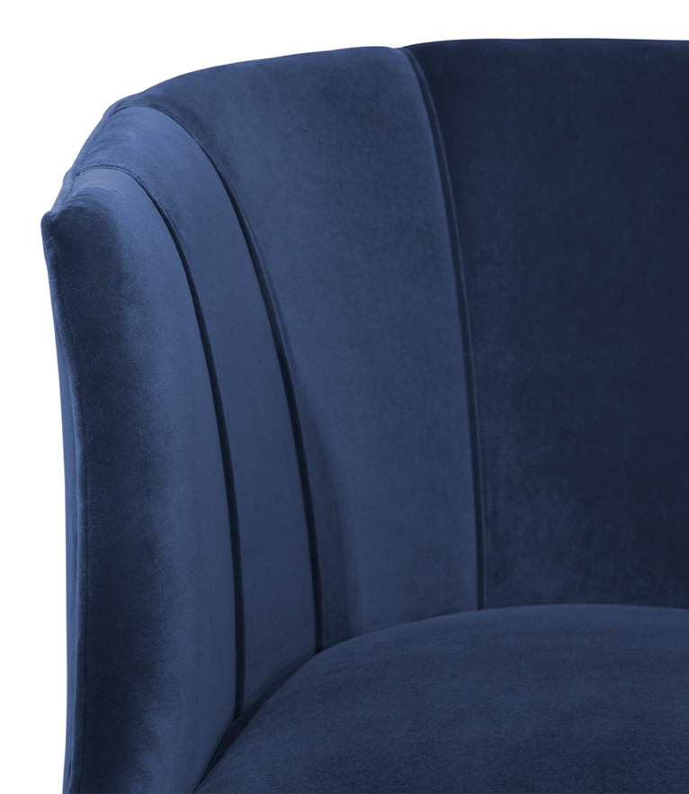 Begonia Armchair - Fully Velvet Upholstered Modern Contemporary - Home'Society
