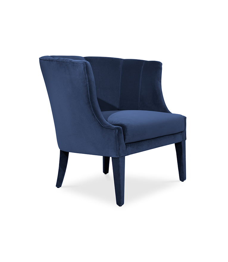 Begonia Armchair - Fully Velvet Upholstered Modern Contemporary - Home'Society