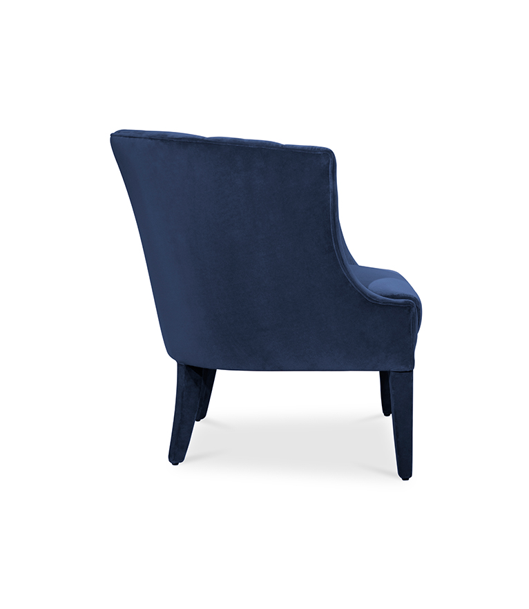 Begonia Armchair - Fully Velvet Upholstered Modern Contemporary - Home'Society