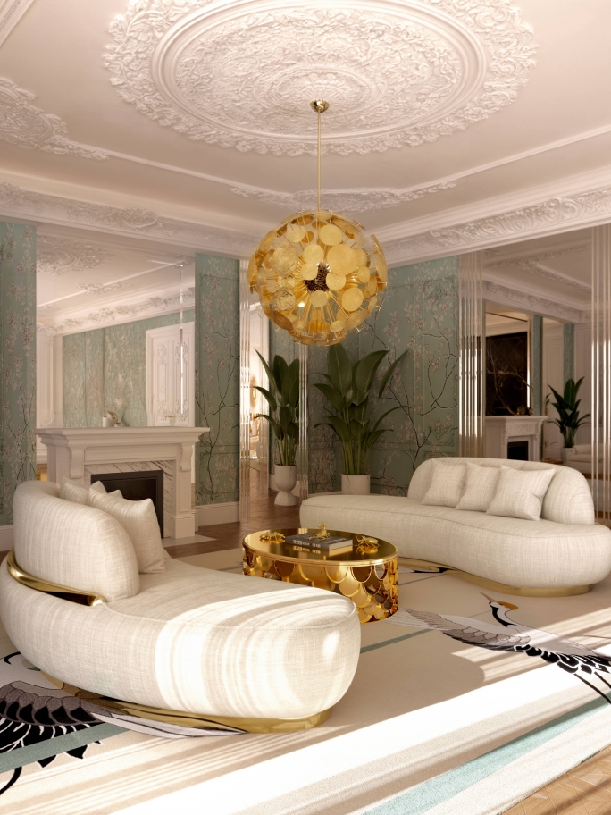 Timeless Modern Living Room With Heron Rug - Home'Society