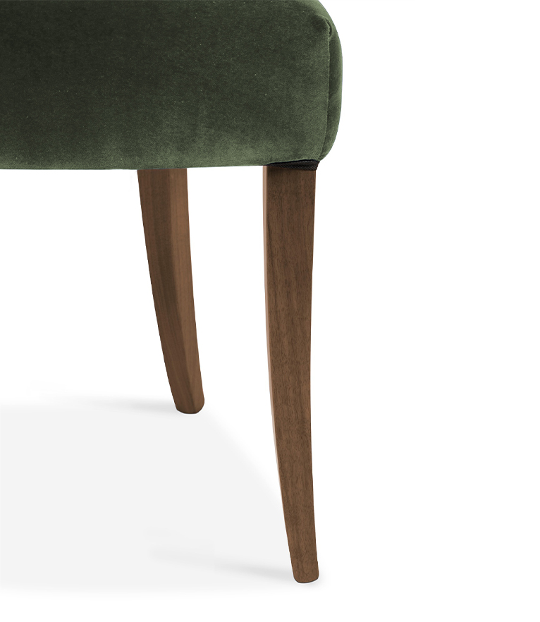 Nanook Dining Chair - Design with Bronze Nails Trim Modern Classic - Home'Society