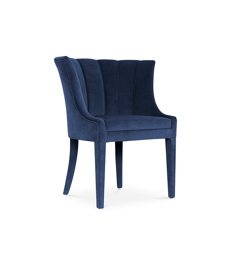 Begonia Dining Chair - Fully Upholstered in Cotton Velvet With A Modern Design - Home'Society