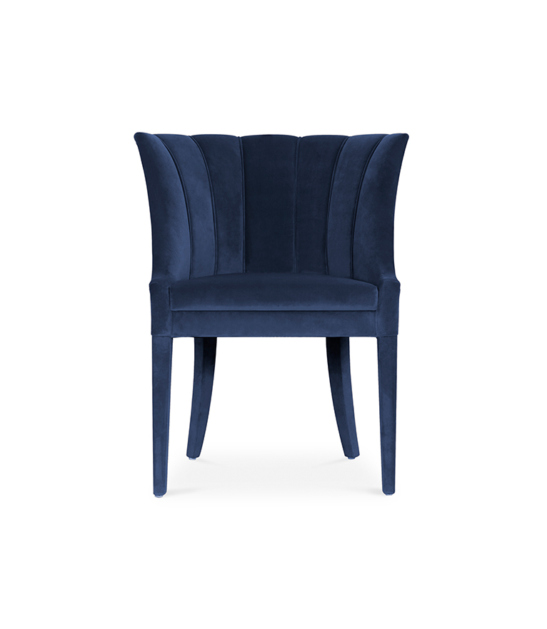 Begonia Dining Chair - Fully Upholstered in Cotton Velvet With A Modern Design - Home'Society