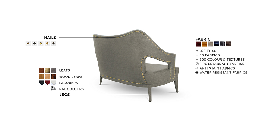 Nº20 2 Seat Sofa - With A Modern Design Fully Upholstered In Twill - Home'Society