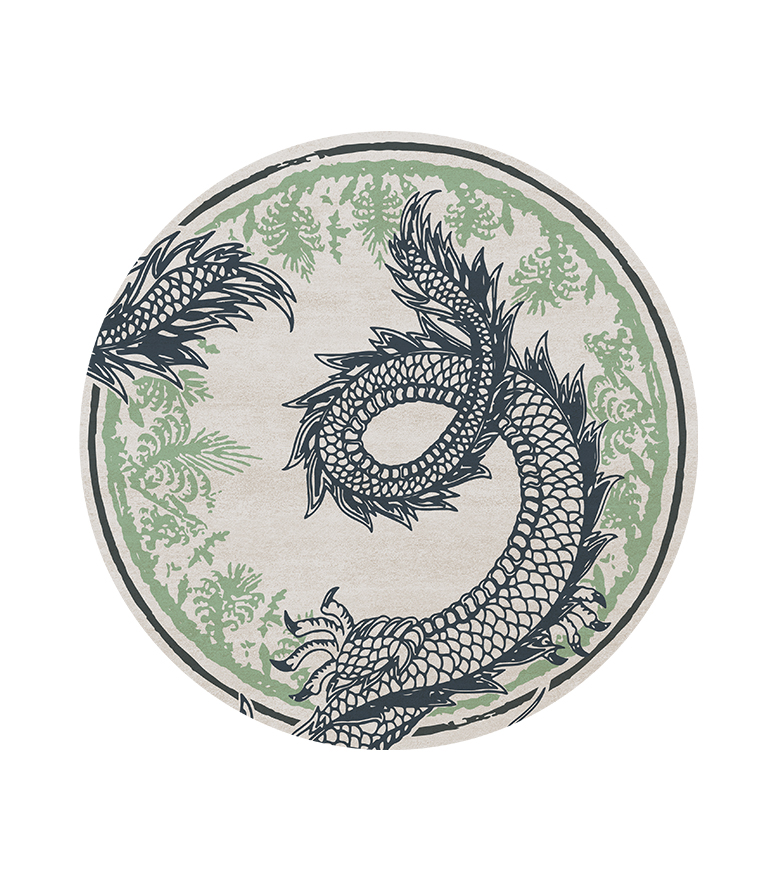 Redleh Round Rug - Modern Contemporary Cultural Design - Home'Society
