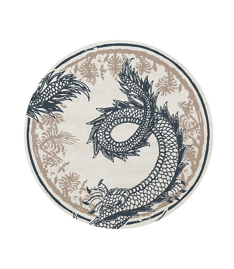 Redleh Round Rug - Modern Contemporary Cultural Design - Home'Society