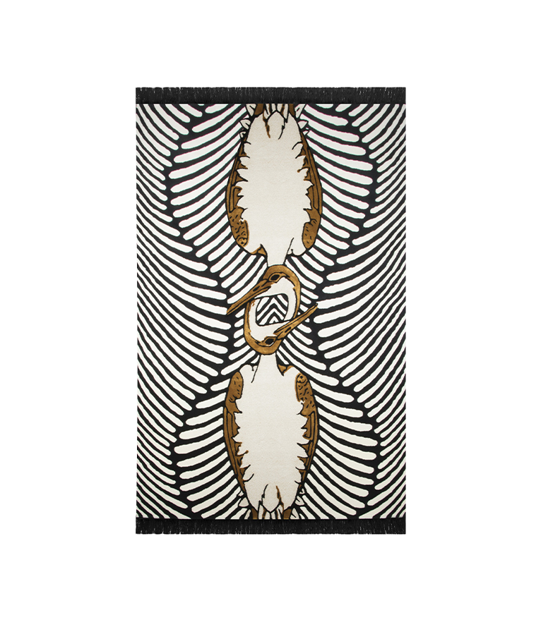 Couple Area Rug - With Natural Wool and Romantic Design - Home'Society