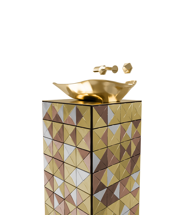 Pixel Pedestal Sink - Design Merges Geometric Creativity - Home'Society