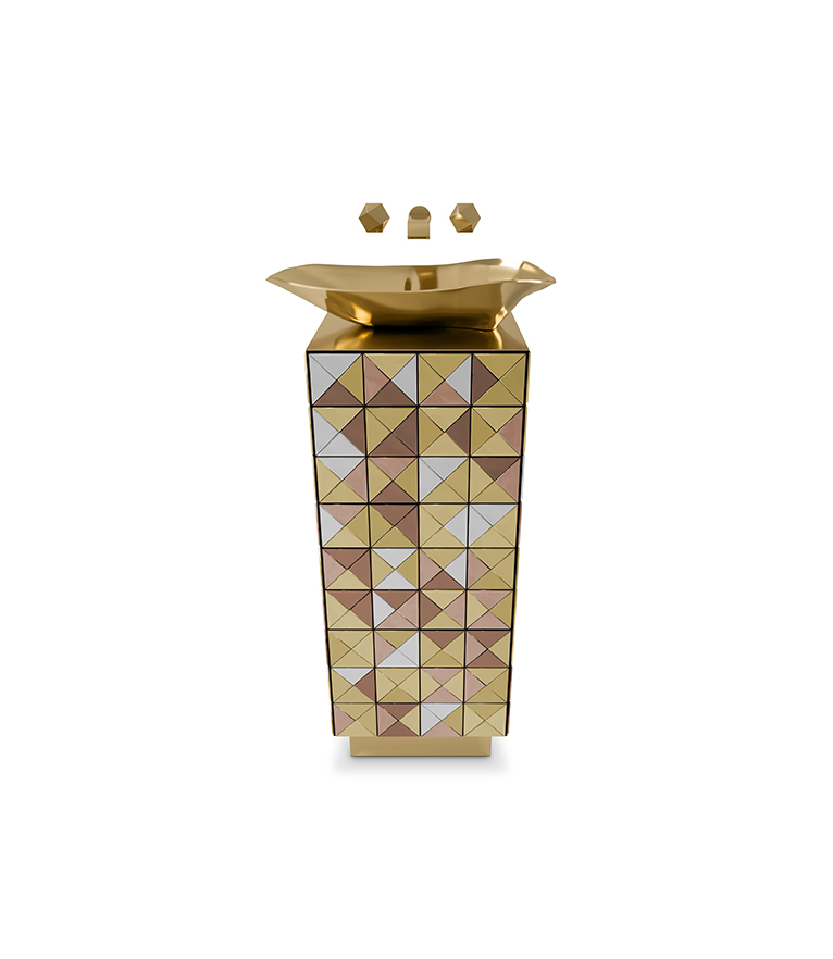 Pixel Pedestal Sink - Design Merges Geometric Creativity - Home'Society