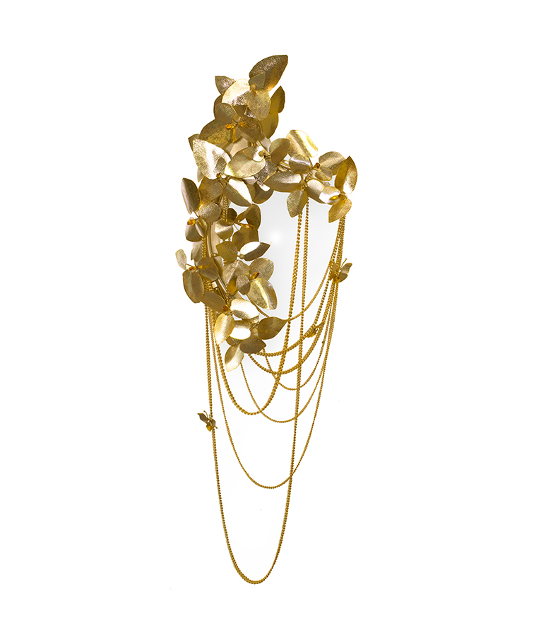 McQueen Wall Light - Structure In Brass For A Modern Living Room Design
