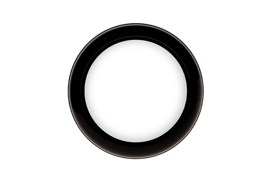 Ring Round Mirror - Black Lacquered High Gloss with Gold Leaf Detail