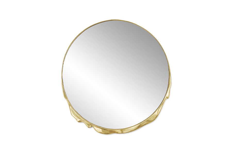 Magma Mirror - Casted Aluminum and Brass Modern Design