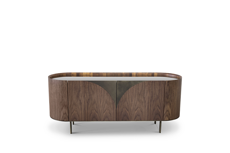 Sulu Sideboard - With A Walnut Veneer Structure For Any Interior Design