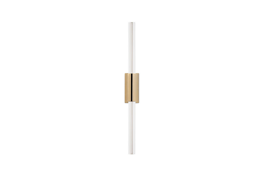 Waterfall II Big Wall Light – Handmade Crystal Tubes & Gold-Plated Brass