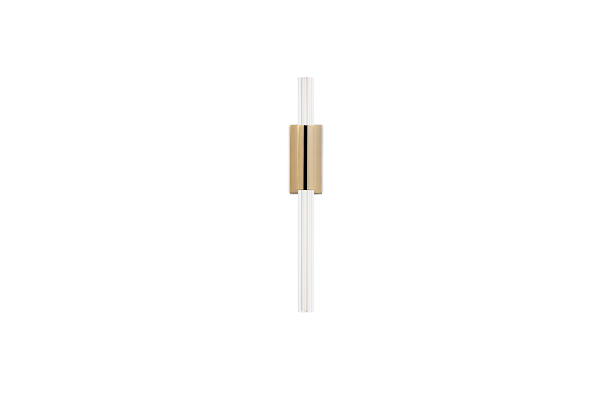 Waterfall II Wall Light – Gold-Plated Brass & Handmade Crystal Tubes