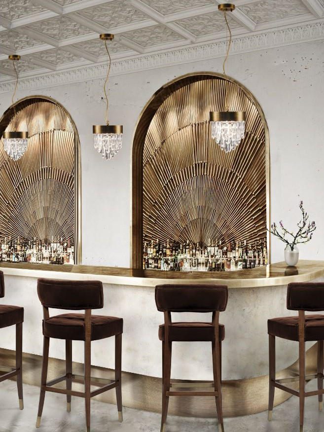 Modern Lounge Bar Design With Brown And Neutral Colors - Home's Society