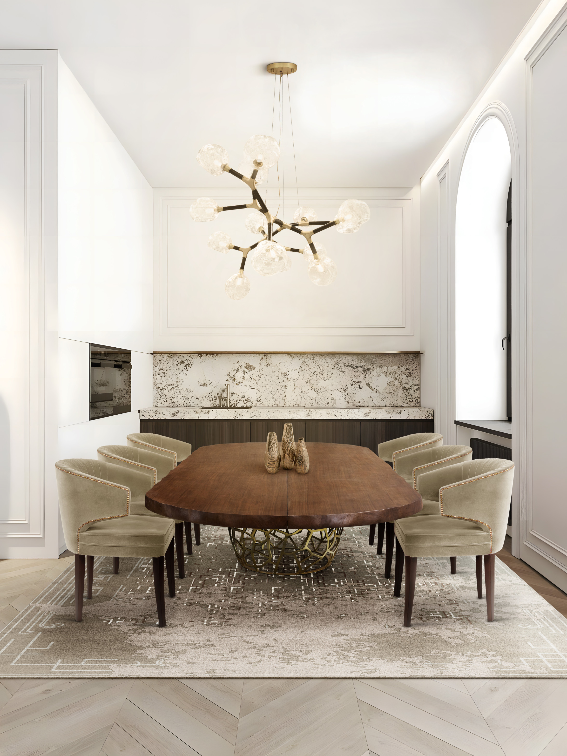 Neutral Dining Room Design With Ibis Dining Chair - Home's Society